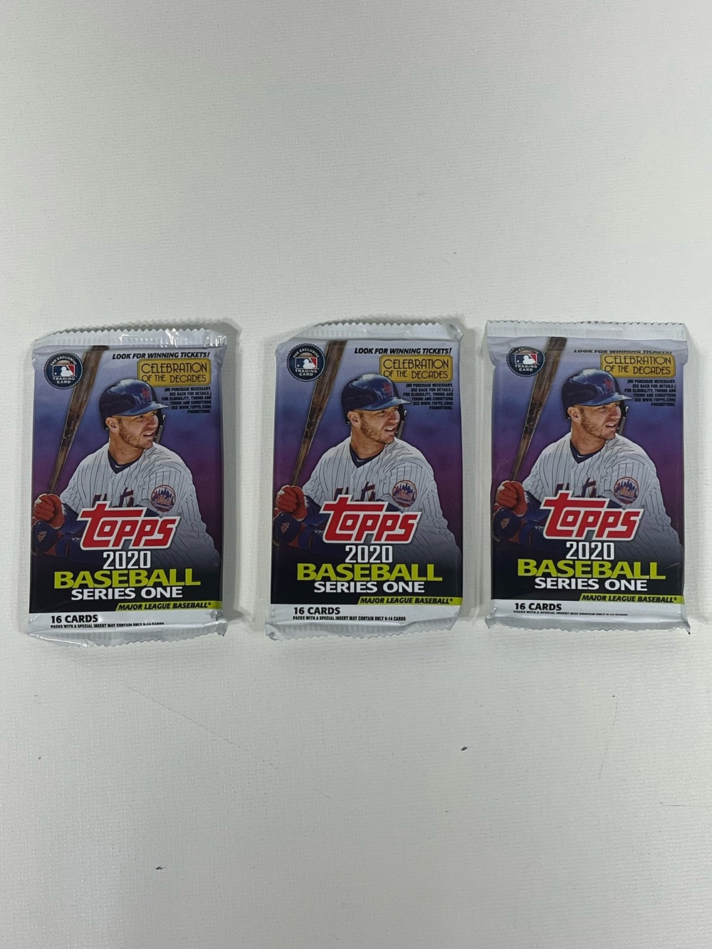 Topps 2020 Baseball Series One Trading Cards 3 Pack Bundle Lot